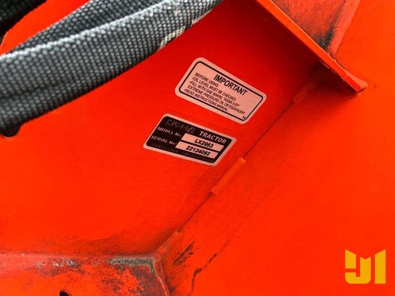 KUBOTA LX2963 SN: 22124092 63” SNOWBLOWER W/ADAPTER & BRACKETS