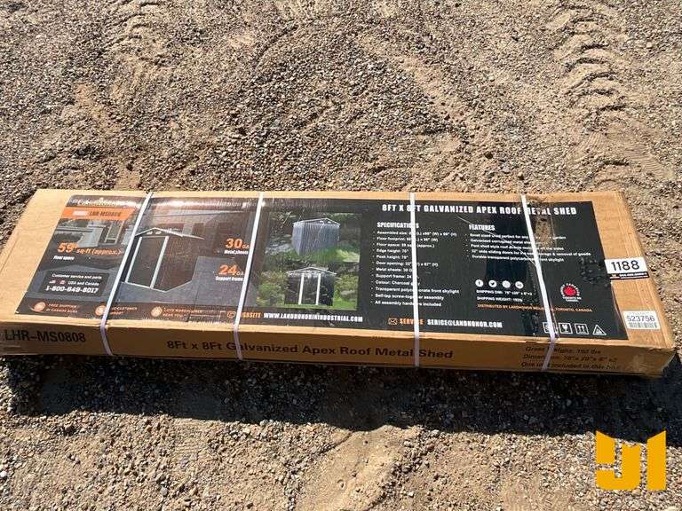 LANDHONOR MS-0808 STEEL CARPORT W/ ENCLOSED SIDEWALLS