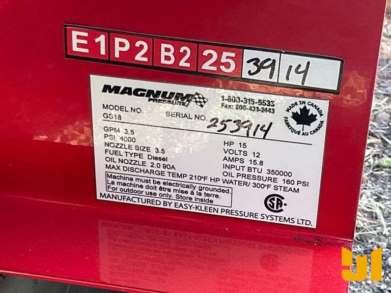 UNUSED 2025 EASY-KLEEN MAGNUM GOLD 4000 SERIES PRESSURE WASHER SN: 253914