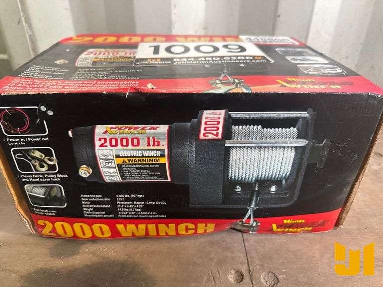 UNUSED 2000LBS WOOD POWER WINCH