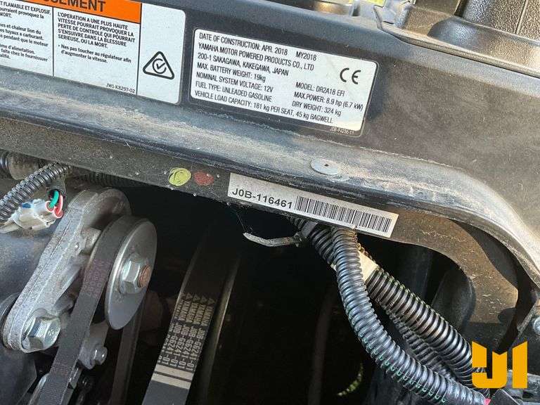 2018 YAMAHA DR2A18 EFI GOLF CART SN: J0B-116461