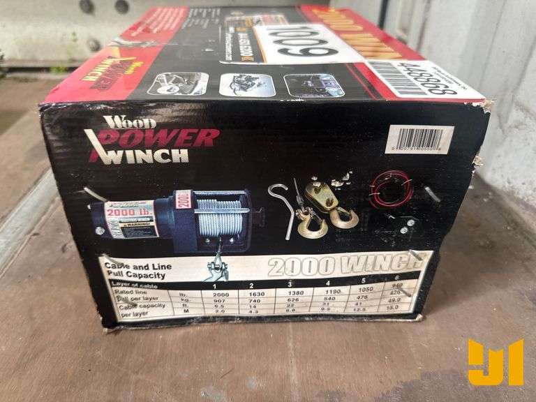 UNUSED 2000LBS WOOD POWER WINCH