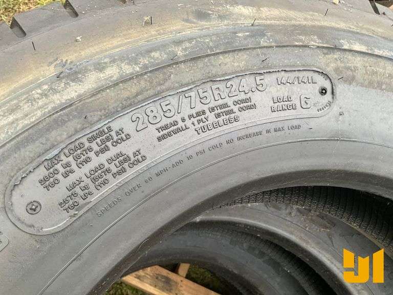 (4) 285/75R24.5 TIRES
