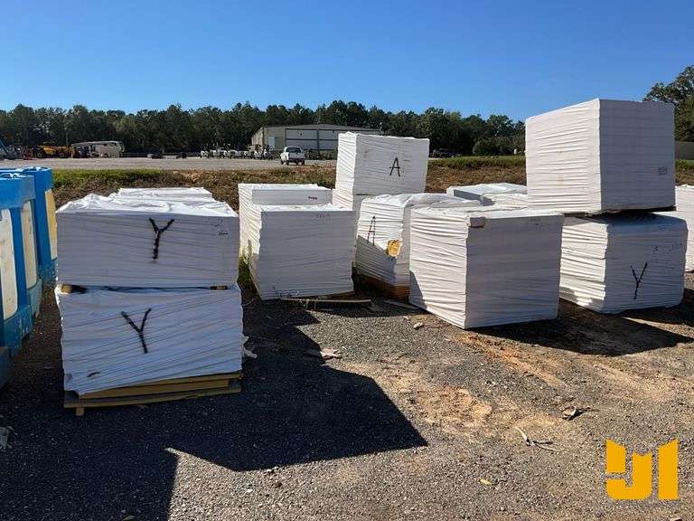 QTY (14) STACKS OF VARIOUS SIZES OF PLATFORM INSULATION