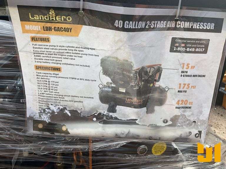 UNUSED 2025 LANDHERO LDH-GAC40Y 20 CFM STATIONARY AIR COMPRESSOR