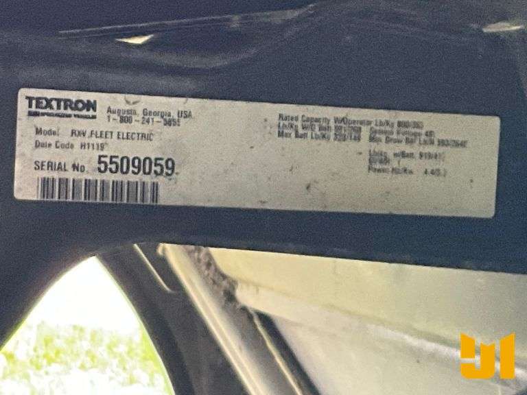 2019 EZ GO RXV GOLF CART SN: 5509059