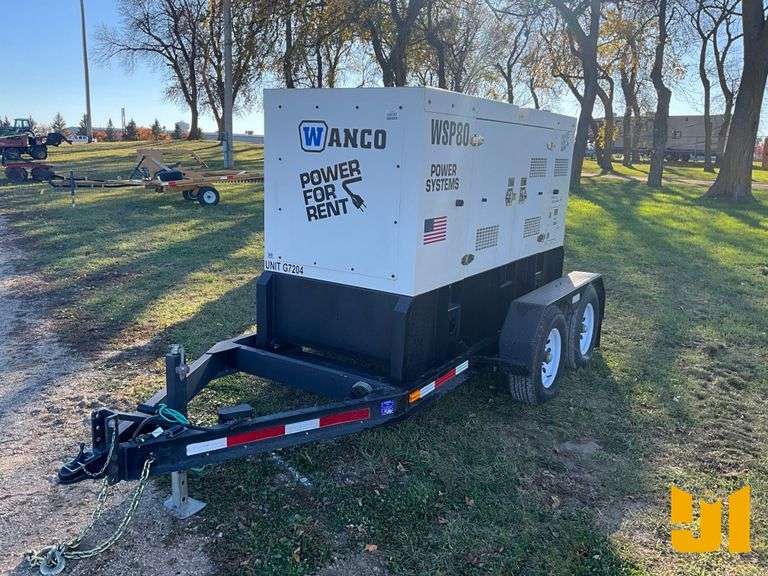2018 WANCO GENERATORS WSP80 TRAILER MOUNTED GENERATOR SN: S303746