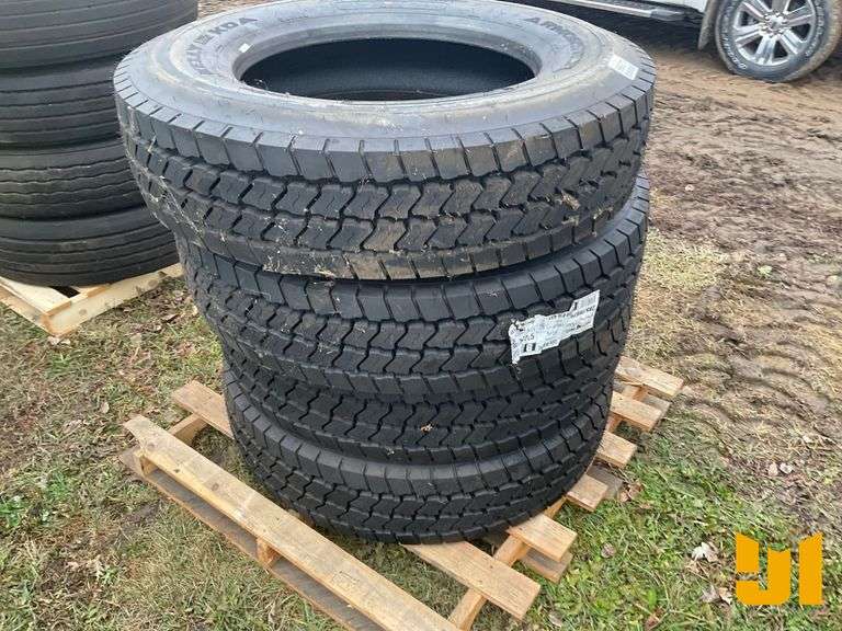 (4) 285/75R24.5 TIRES