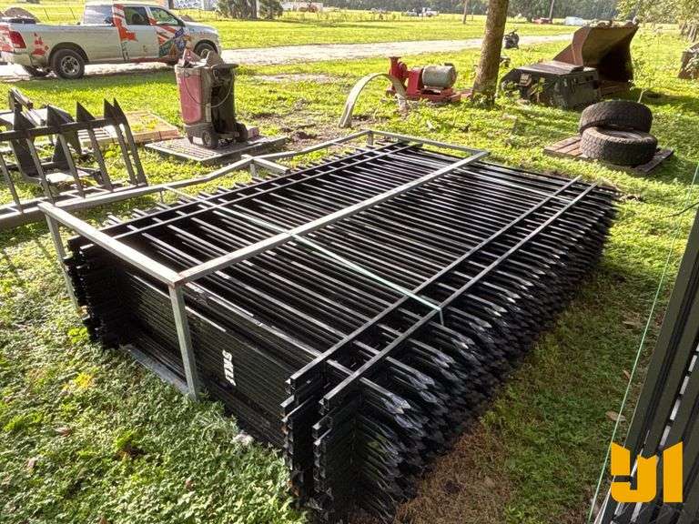 UNUSED 2025 SKLP QTY (20) IRON FENCING 10' X 7'