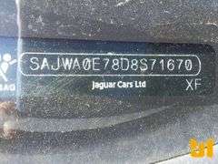 2013 JAGUAR XF VIN: SAJWA0E78D8S71670