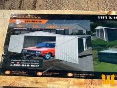 LANDHONOR LHR-MS1119 STEEL CARPORT W/ ENCLOSED SIDEWALLS