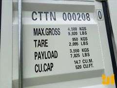 2025 CTTN 10' CONTAINER SN: CTTN0002080