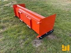 UNUSED KC 8’ SNOW PUSHER W/REPLACEABLE SHOES AND BLADE