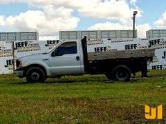 2007 FORD F-350 SINGLE AXLE REGULAR CAB FLATBED TRUCK VIN: 1FDWF365X7EA83586