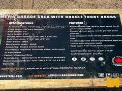 LANDHONOR LHR-MS1119 STEEL CARPORT W/ ENCLOSED SIDEWALLS