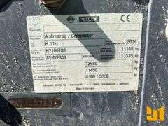 2016 HAMM H11IX SINGLE DRUM VIBRATORY ROLLER SN: H2100783