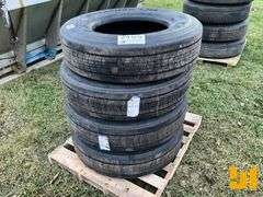 (4) 295/75R22.5 TIRES, (2) HAVE WHEELS