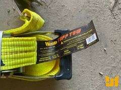 UNUSED WOOD TUFF TOW QTY (4) 27’ RATCHET STRAPS