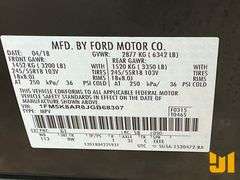 2018 FORD EXPLORER VIN: 1FM5K8AR8JGB68307 AWD