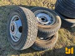 (2) 245/75R17 TIRES ON WHEELS, (3) 225/75R17 TIRES, 225/70R15 TIRE