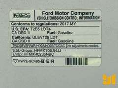 2017 FORD F-150 PLATINUM CREW CAB 4X4 PICKUP VIN: 1FTEW1EG7HFB05871