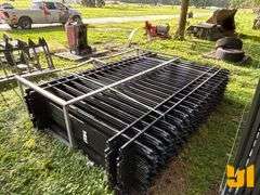 UNUSED 2025 SKLP QTY (20) IRON FENCING 10' X 7'