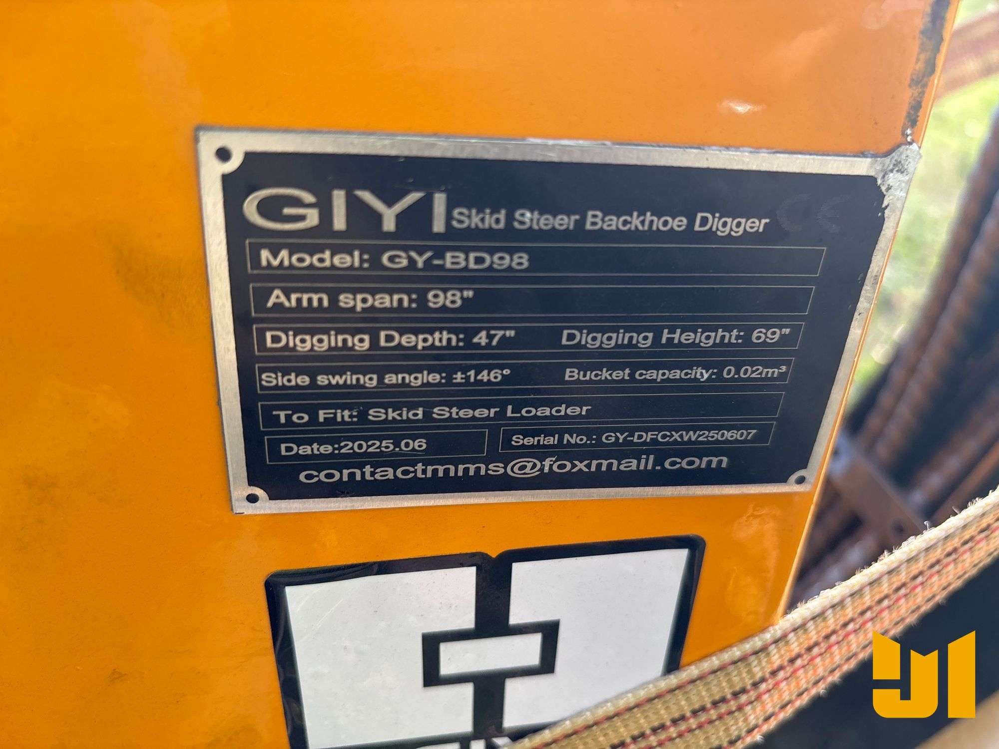 2025 GIYI GY-BD98 SN: GY-DFCXW250607 - Jeff Martin Auctioneers, Inc.