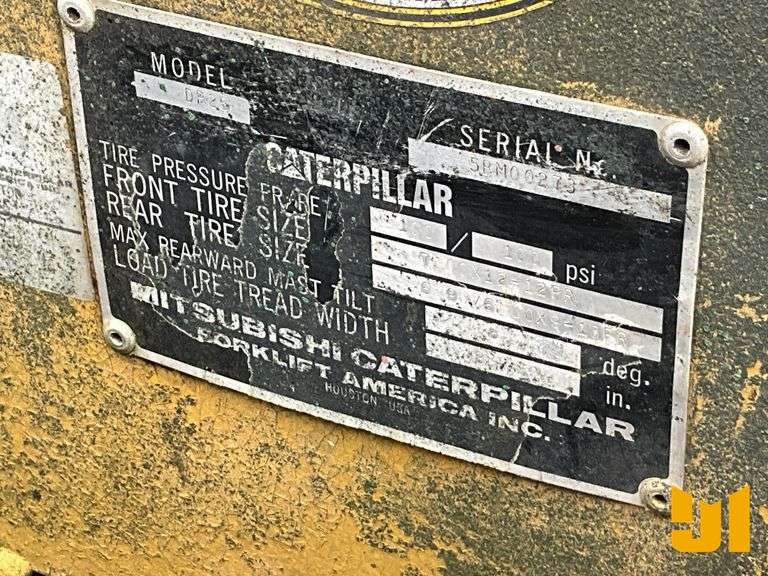 CATERPILLAR DP25 CUSHION TIRE FORKLIFT SN: 5BM00273