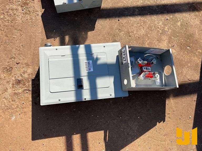LOT OF (1) EATON BREAKER BOX, (1) MILBANK METER SOCKET