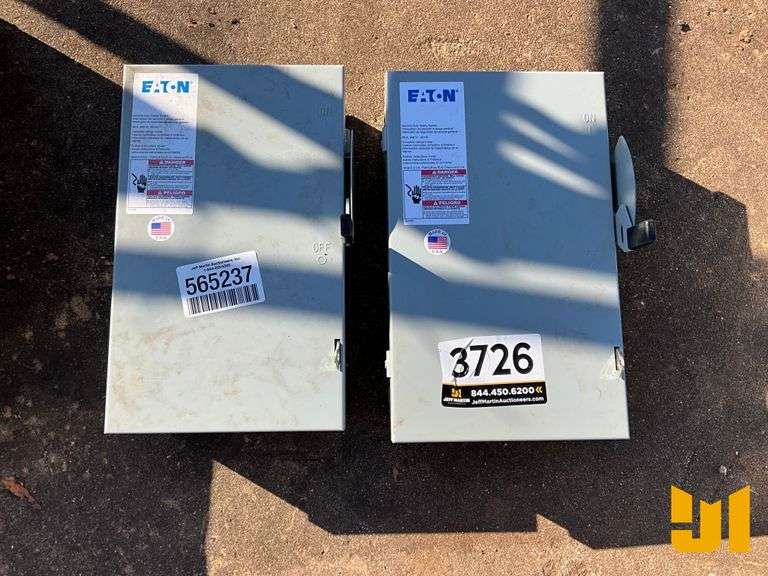 EATON QTY (2) GENERAL DUTY SAFETY SWITCH BOXES