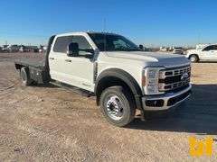 2024 FORD F-550 XLT SD CREW CAB 4X4 FLATBED TRUCK VIN: 1FD0W5HT1REC75656