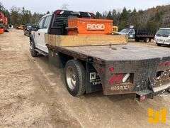 2019 FORD F-550 SINGLE AXLE CREW CAB 4X4 FLATBED TRUCK VIN: 1FD0W5HT4KEC98046