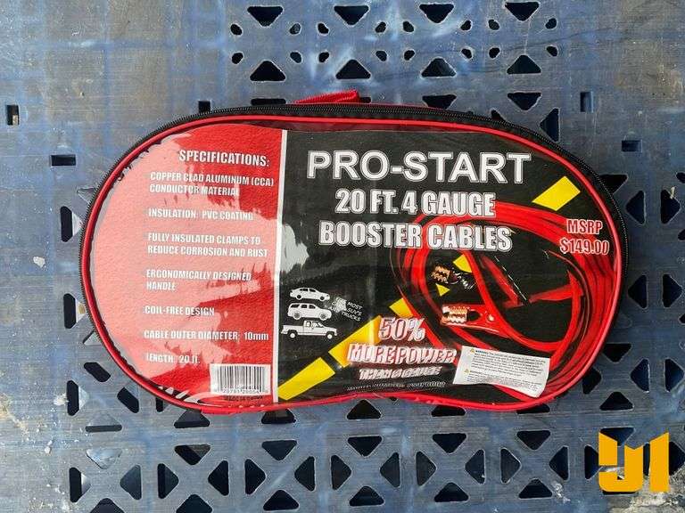 UNUSED PRO START BOOSTER CABLES, 4 GAUGE