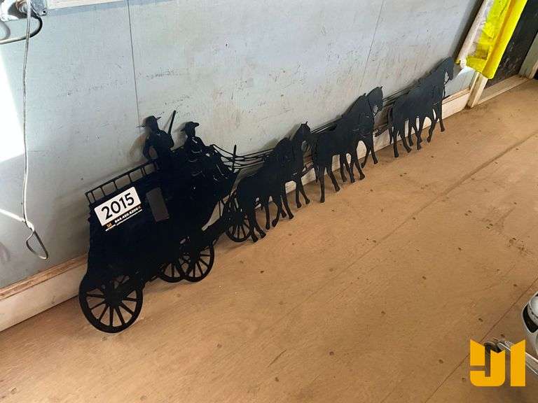 METAL “STAGE COACH W/ HORSES” SIGN