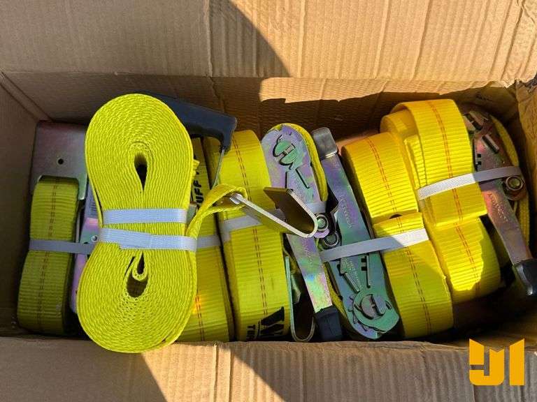 UNUSED 2" X 27' RATCHET TIE DOWN STRAPS