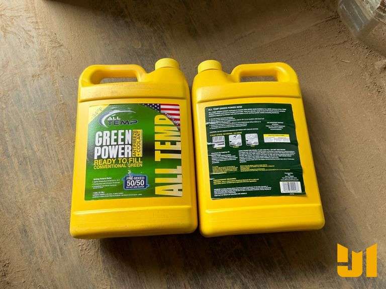 QTY (2) GREENPOWER/ANTIFREEZE COOLANT GAL PRE-MIXED 50-50 ALL TEMP