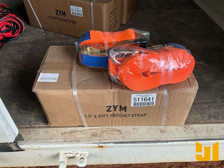 QTY OF (10) 2” X 27’ RATCHET STRAPS