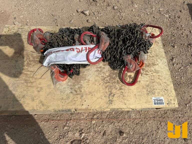 UNUSED 5/16 IN. 7 FT G80 CHAIN SLING DOUBLE