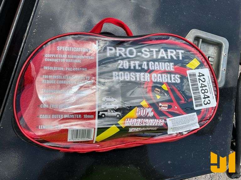PRO START 20’ 4 GAUGE BOOSTER CABLES