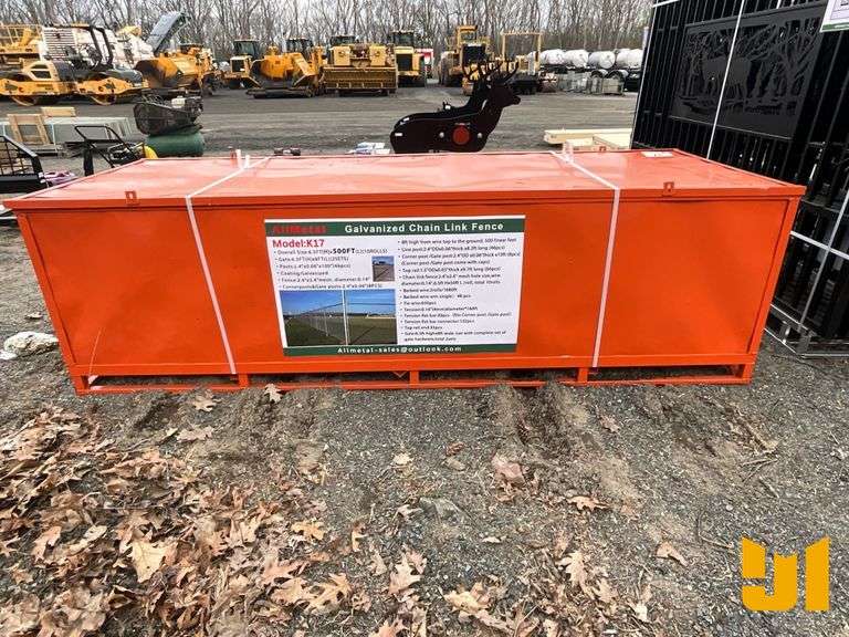 UNUSED 2024 ALLMETAL K17 GALVANIZED CHAIN LINK FENCE