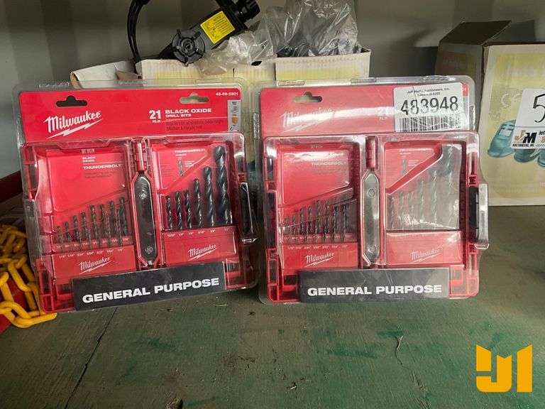 MILWAUKEE QTY OF (2) 21 PC BLACK OXIDE DRILL BITS