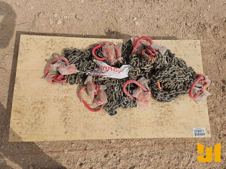 UNUSED 5/16 IN. 7 FT G80 CHAIN SLING DOUBLE