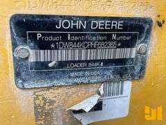2017 DEERE 844K II WHEEL LOADER SN: 1DW844KCPHF682365