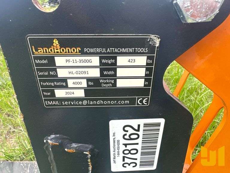 UNUSED 2024 LANDHONOR PF-11-3500G  FORKS SN: HL-02091