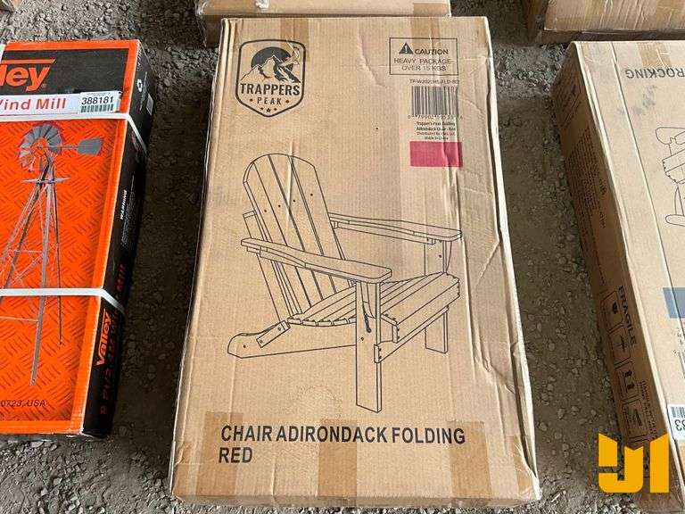 TRAPPERS PEAK ADIRONDACK CHAIR RED IN COLOR