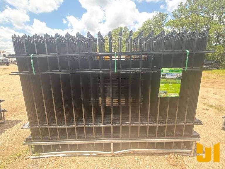 UNUSED HURRICANE F10 7 X 10 FT GALVANIZED WROUGHT IRON SITE FENCE