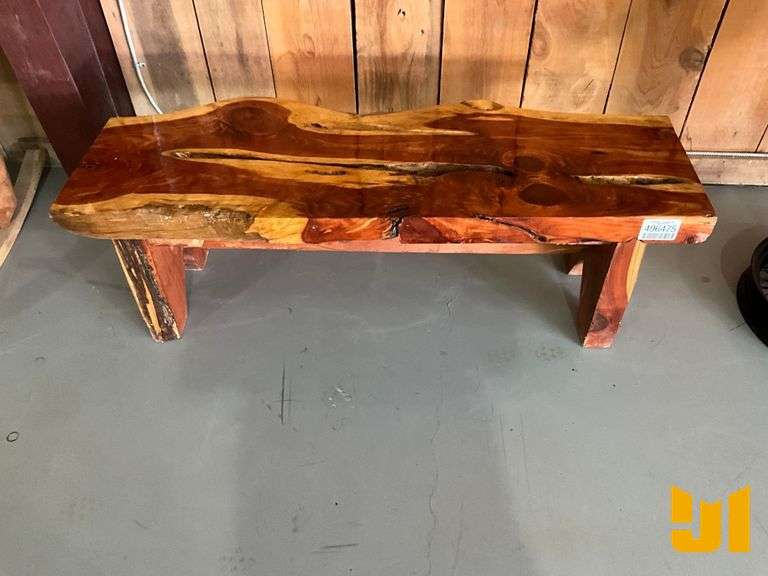 LIVE EDGE CEDAR BENCH