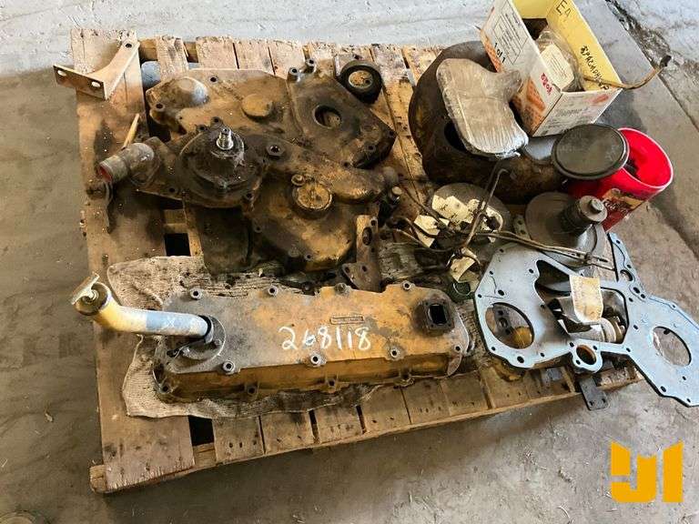 CLUCH,BEARING, WINCH PARTS FROM A 525C, MUFFLER, QTY (3) PALLETS