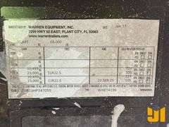 2017 WARREN EQUIPMENT, INC. WARREN EQUIPMENT, INC. T/A SANITATION PUSH OUT TRAILER VIN: 1W9AAXB23HP