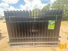 UNUSED HURRICANE F10 7 X 10 FT GALVANIZED WROUGHT IRON SITE FENCE